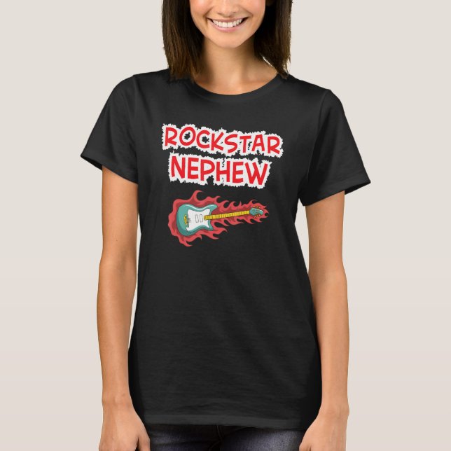 Rockstar Nephew Electric Guitar Rock Mother Father T-Shirt (Front)