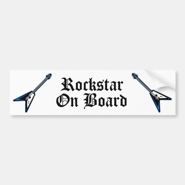 Rockstar On Board Bumper Sticker (Front)