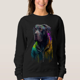 Rockstar portrait italian mastiff Cane Corso Sweatshirt