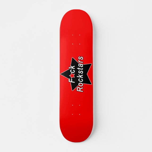 Rockstar Red Skateboard (Front)