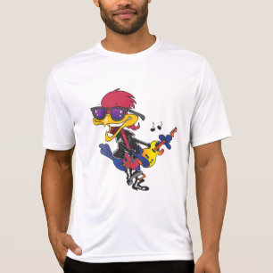Rockstar Roadrunner Bird Playing Guitar T-Shirt