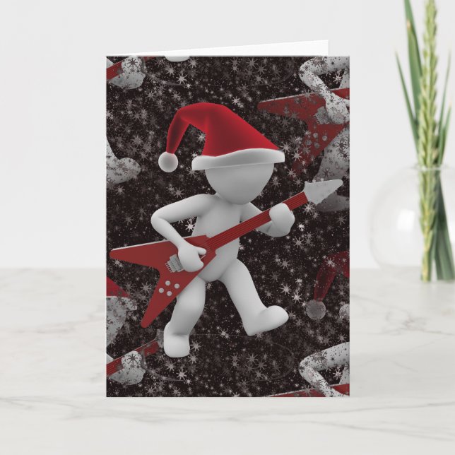 rockstar santa holiday card (Front)