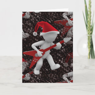 rockstar santa holiday card