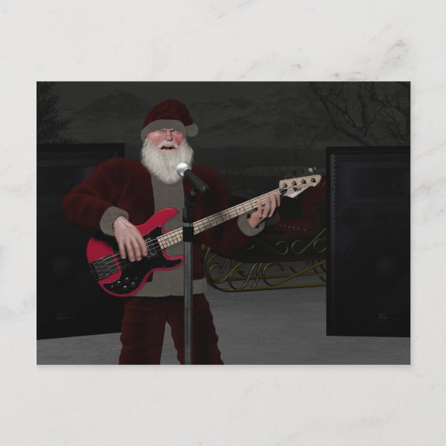 Rockstar Santa Postcard (Front)
