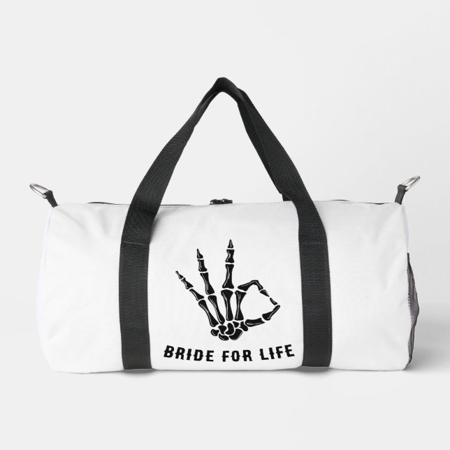 Rockstar Skeleton Bride Squad handbag Duffle Bag (Front)