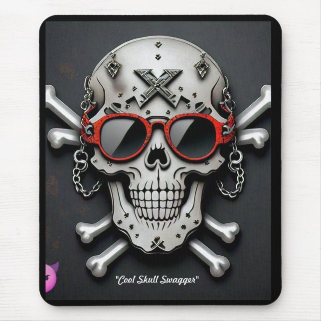 "Rockstar Skull Coolness" Mouse Pad (Front)