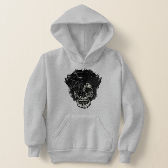 Rockstar Skull with Wild Hair (Laydown)