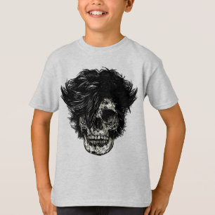 Rockstar Skull with Wild Hair T-Shirt