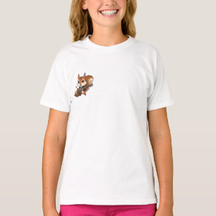 Rockstar Squirrel Playing Acorn Guitar Kids T-Shirt