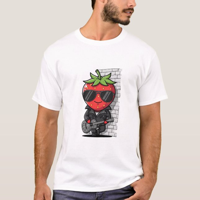 Rockstar Strawberry T-Shirt (Front)