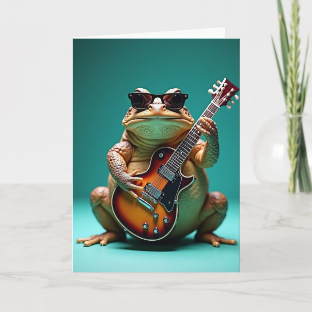 Rockstar Toad Birthday Card (Front)