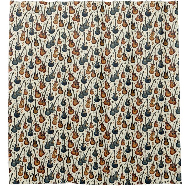 Rockstar Vibes Shower Curtain (Front)
