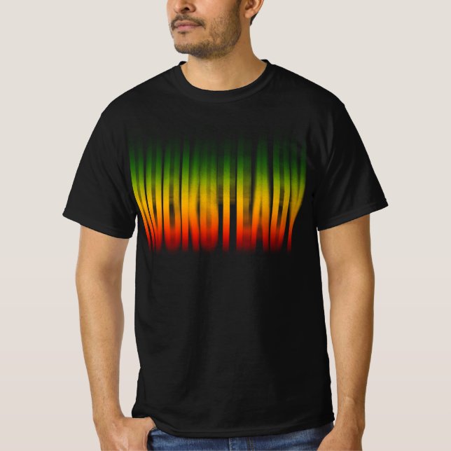 Rocksteady Blurred Effect Typography Rasta Reggae T-Shirt (Front)