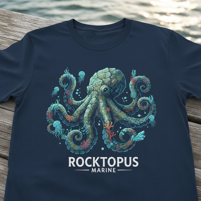 Rocktopus T-Shirt, Marine Life Octopus & Music Tee (Creator Uploaded)