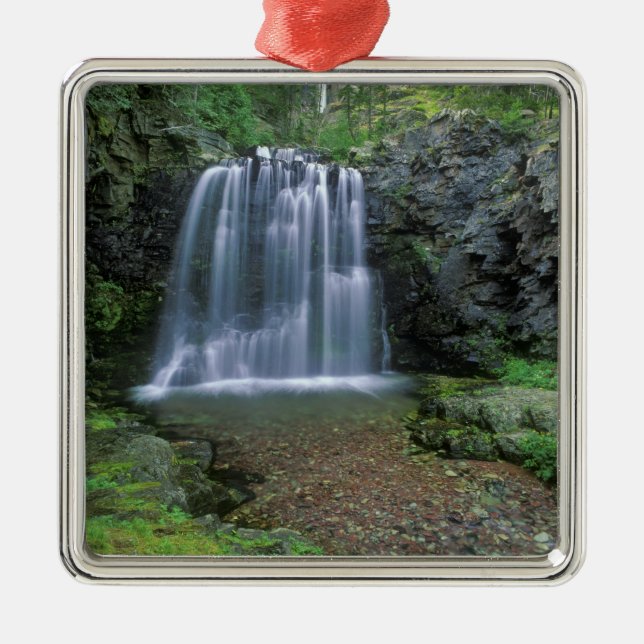Rockwell Falls in the Two Medicine Valley of Metal Tree Decoration (Front)