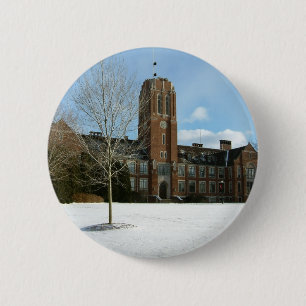 Rockwell in Winter at Grove City College 6 Cm Round Badge
