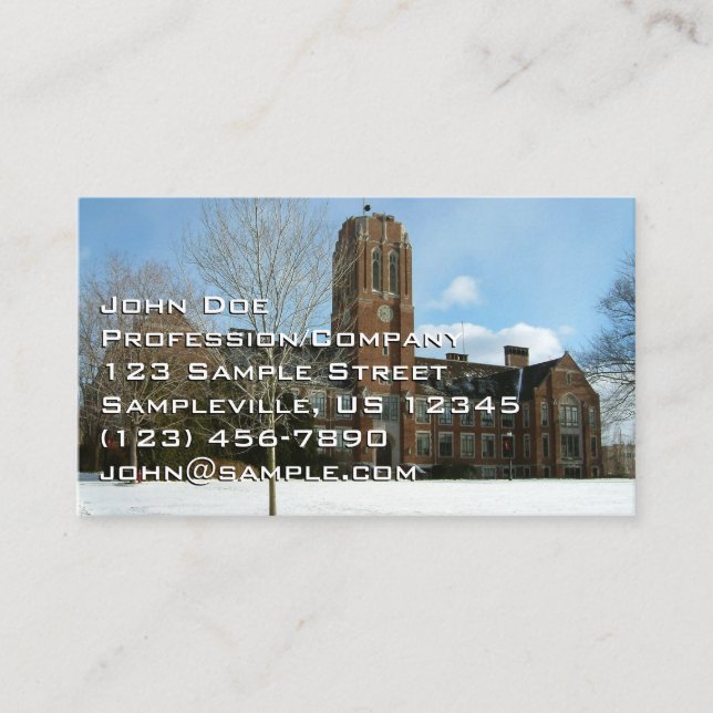 Rockwell in Winter at Grove City College Business Card (Front)