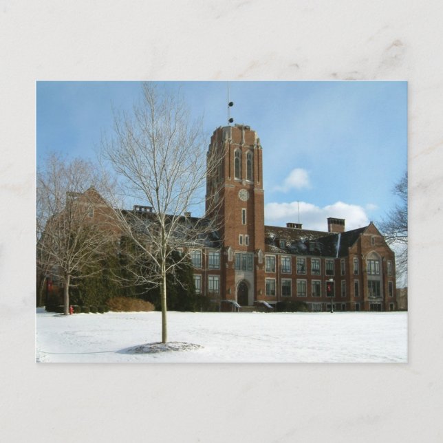 Rockwell in Winter at Grove City College Postcard (Front)
