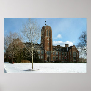 Rockwell in Winter at Grove City College Poster