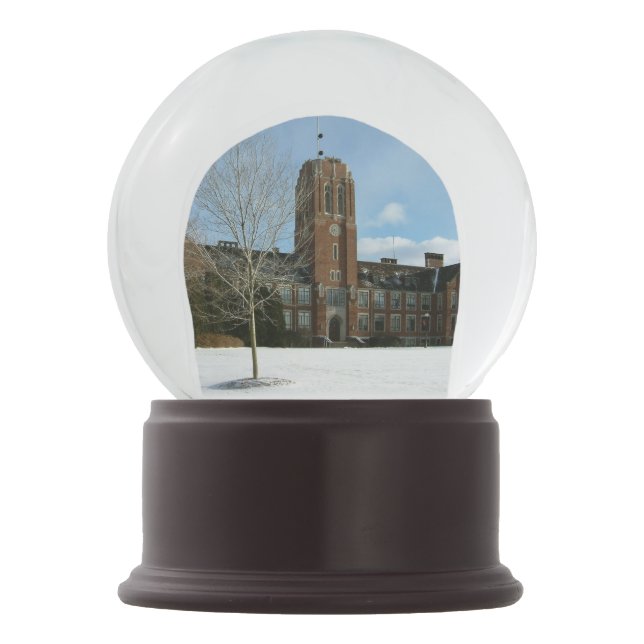 Rockwell in Winter at Grove City College Snow Globe (Front)