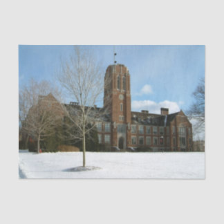 Rockwell in Winter at Grove City College Tissue Paper