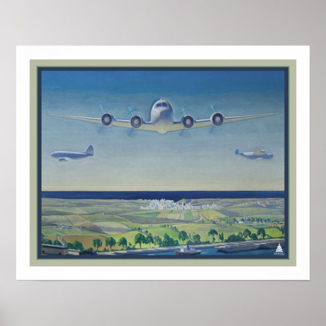 Rockwell Kent 1944 "America at Peace" Poster (Front)