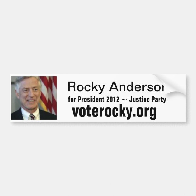 Rocky Anderson Bumper Sticker (Front)
