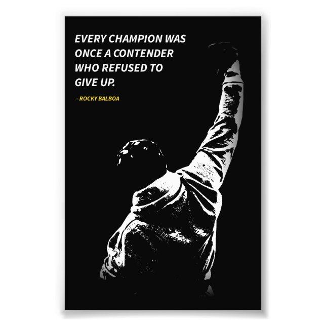 Rocky Balboa quotes Photo Enlargement Print (Front)