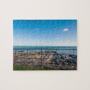 Rocky beach in Ireland (Greystones) Jigsaw Puzzle