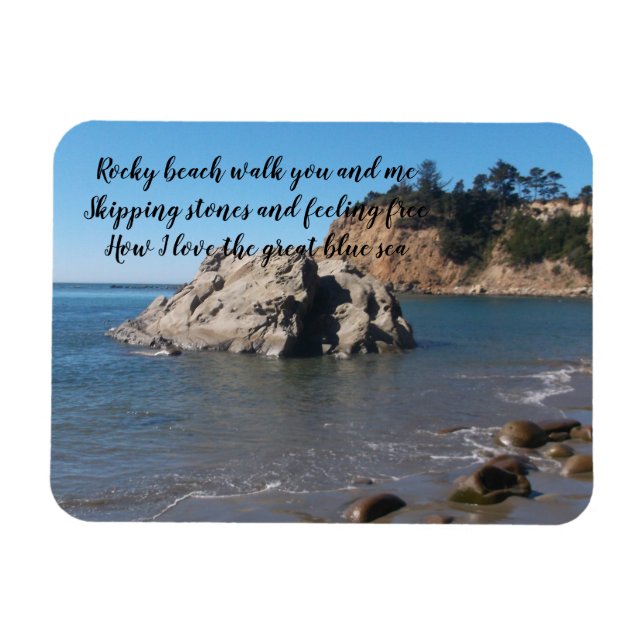 Rocky Beach Love Magnet (Horizontal)