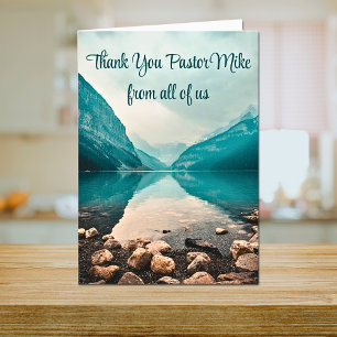 Rocky Beach Pastor Appreciation From Congregation Thank You Card
