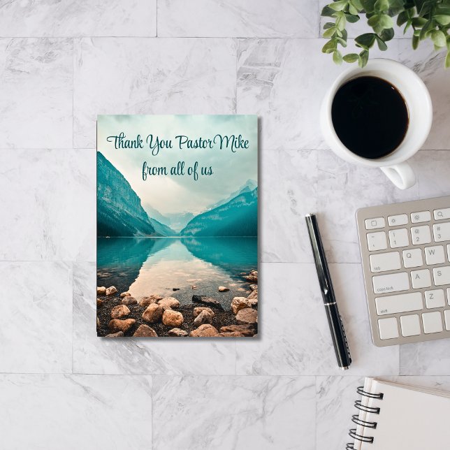 Rocky Beach Pastor Appreciation From Congregation Thank You Card (Creator Uploaded)