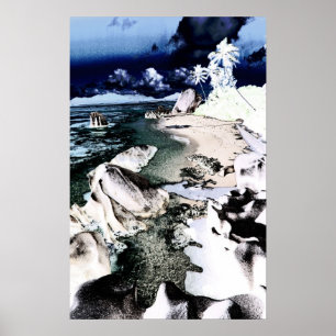 rocky beach poster