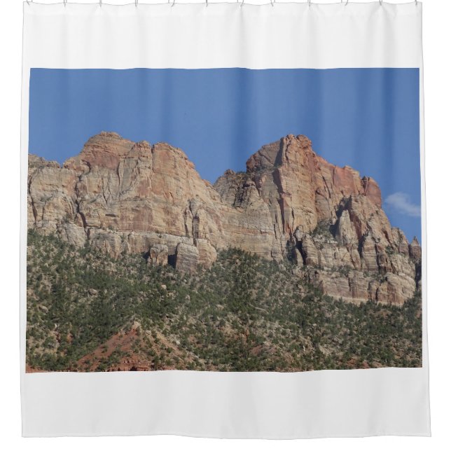 Rocky Cliffs in Zion National Park Shower Curtain (Front)