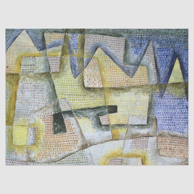 Rocky Coast by Paul Klee Tissue Paper (Front)
