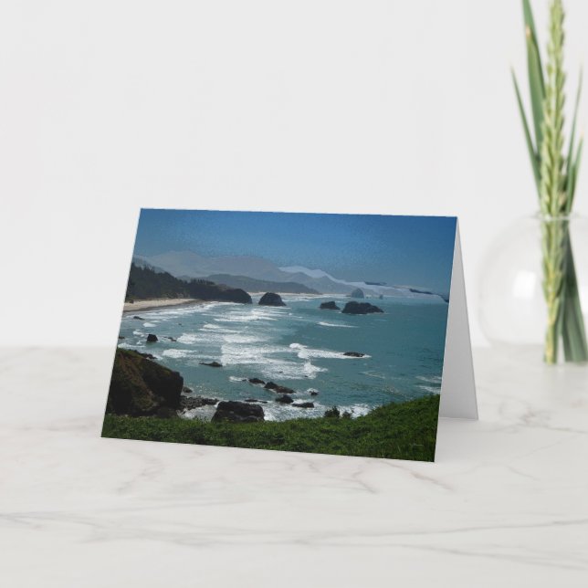 Rocky Coast Greeting Card (Front)