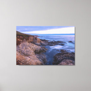 Rocky Coastline at Dusk Canvas Print