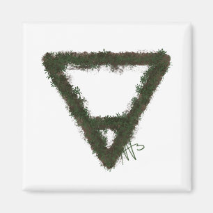 Rocky Earth Element Alchemy Symbol Magnet