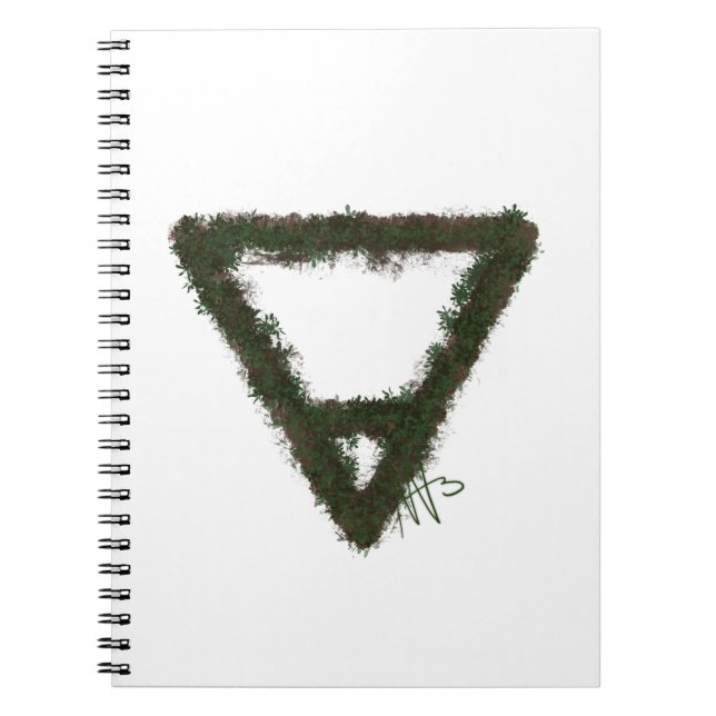 Rocky Earth Element Alchemy Symbol Notebook (Front)