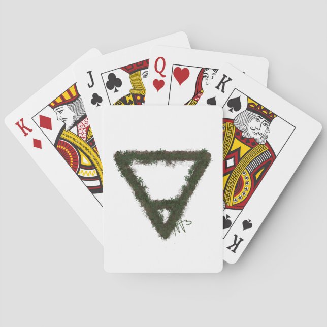 Rocky Earth Element Alchemy Symbol Playing Cards (Back)