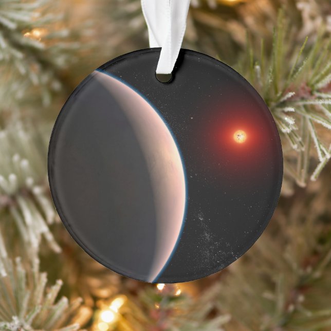 Rocky Exoplanet Gj 486 B Orbiting A Red Dwarf Star Ornament (Tree)