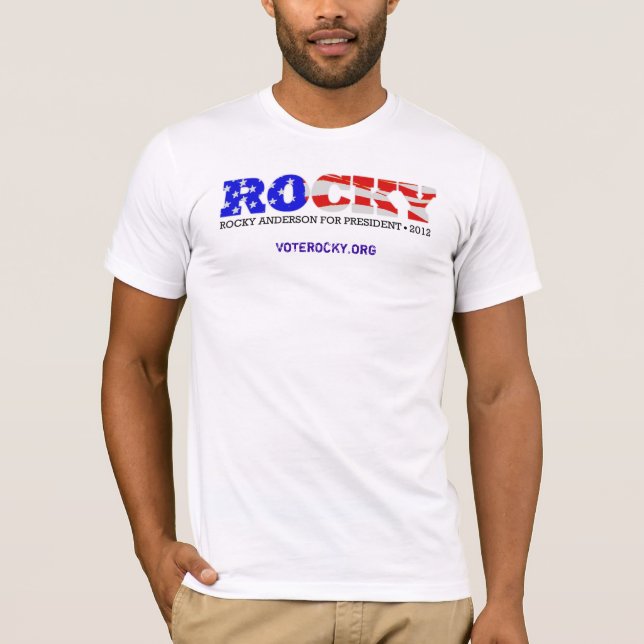 ROCKY FLAG White Shirt (Front)
