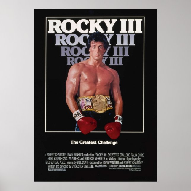 ROCKY III MOVIE POSTER (Front)