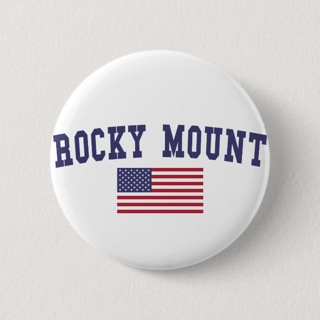 Rocky Mount US Flag 6 Cm Round Badge (Front)