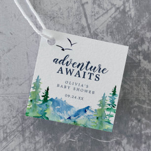 Rocky Mountain Baby Shower Adventure Awaits Favour Tags