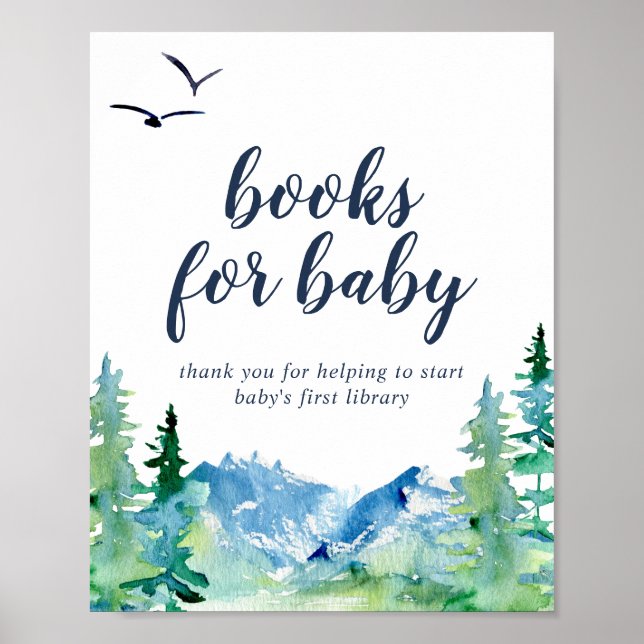 Rocky Mountain Baby Shower Books for Baby Sign (Front)