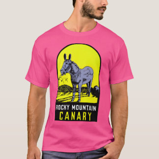 Rocky Mountain Canary Vintage Travel Decal T-Shirt
