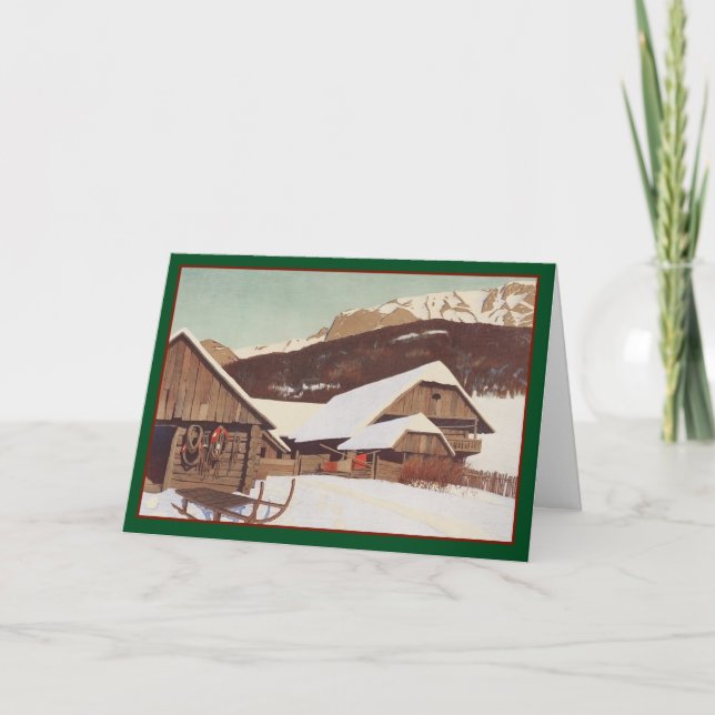 Rocky Mountain Christmas - Vintage Card (Front)