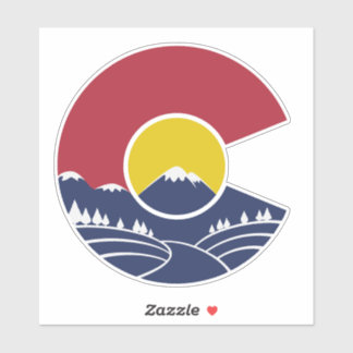 Rocky Mountain Colorado C Custom Cut Sticker