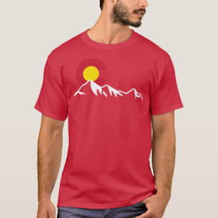 Rocky Mountain Colorado Flag Skiing Ski Snowboard T-Shirt